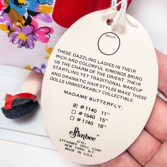 Effanbee Madame Butterfly VTG 1983 Collectible 11” Japanese Doll 1140 New In Box - Picture 6 of 10